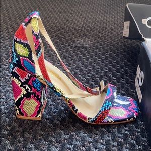 Colorful Patterned Women's Heels